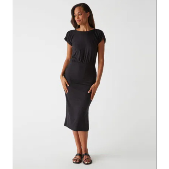 MICHAEL STARS NWT Hannah Midi Dress in Black // XS - Picture 1 of 14
